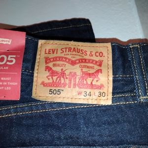 Levis 505 Blue Jeans 34x30 Brand New with Tags